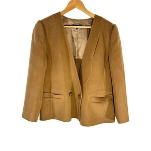 LEILIAN Wool Blazer Camel Japanese Coat - Women's Size 8